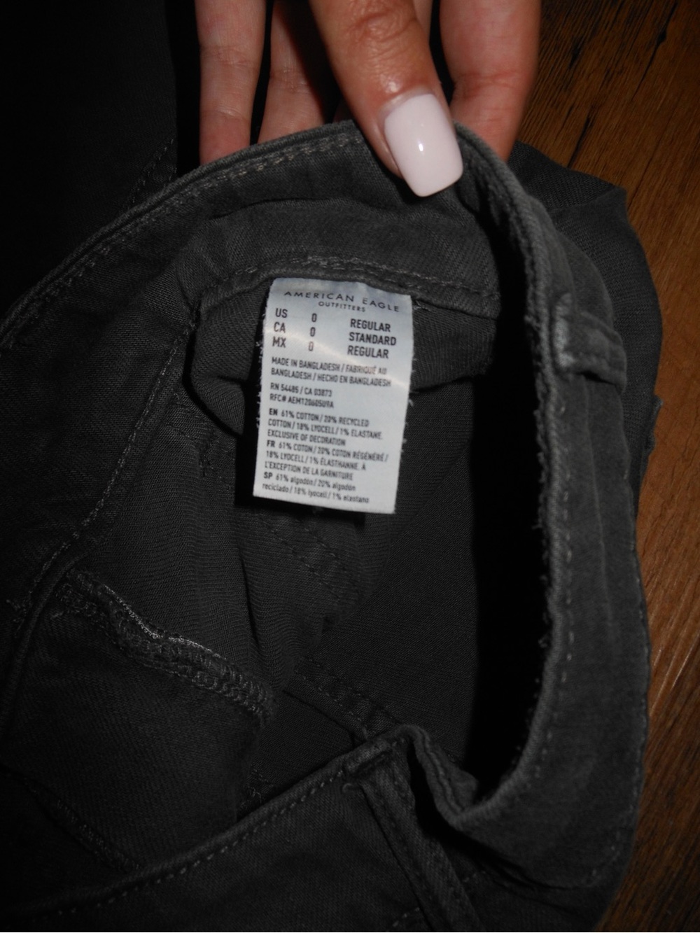 American Eagle Outfitters Women’s Wide-Leg Pants in Charcoal Gray - Picture 3 of 3
